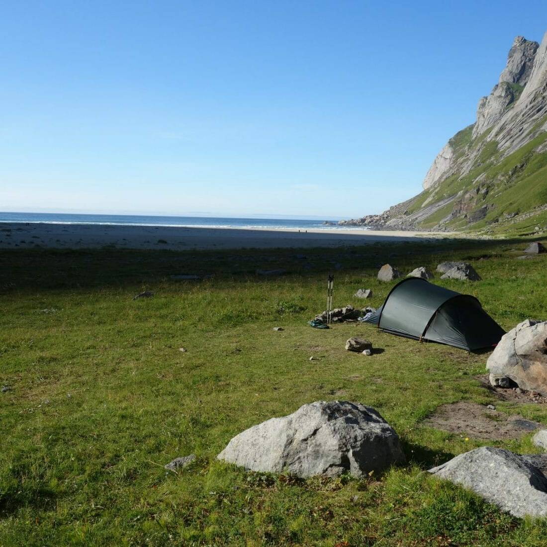 Bivouac à Bunes, Iles Lofoten, Norvège