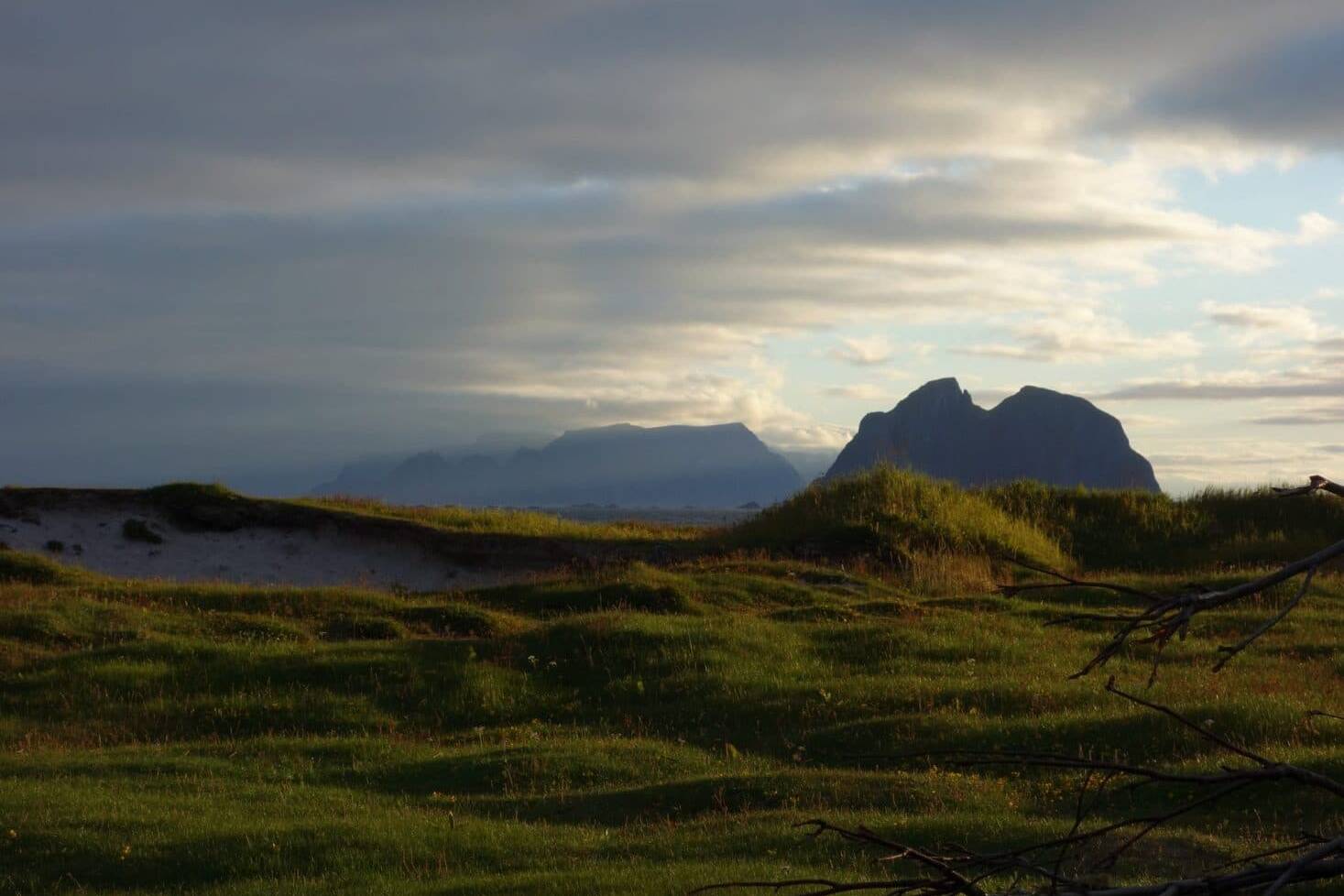 La lande derrière notre bivouac, Vaeroy, Norvège