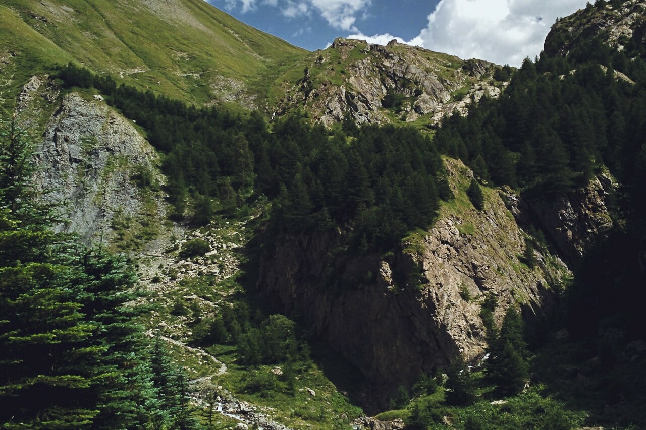 Le chemin après Pont d'Arsine, Parc National des Ecrins