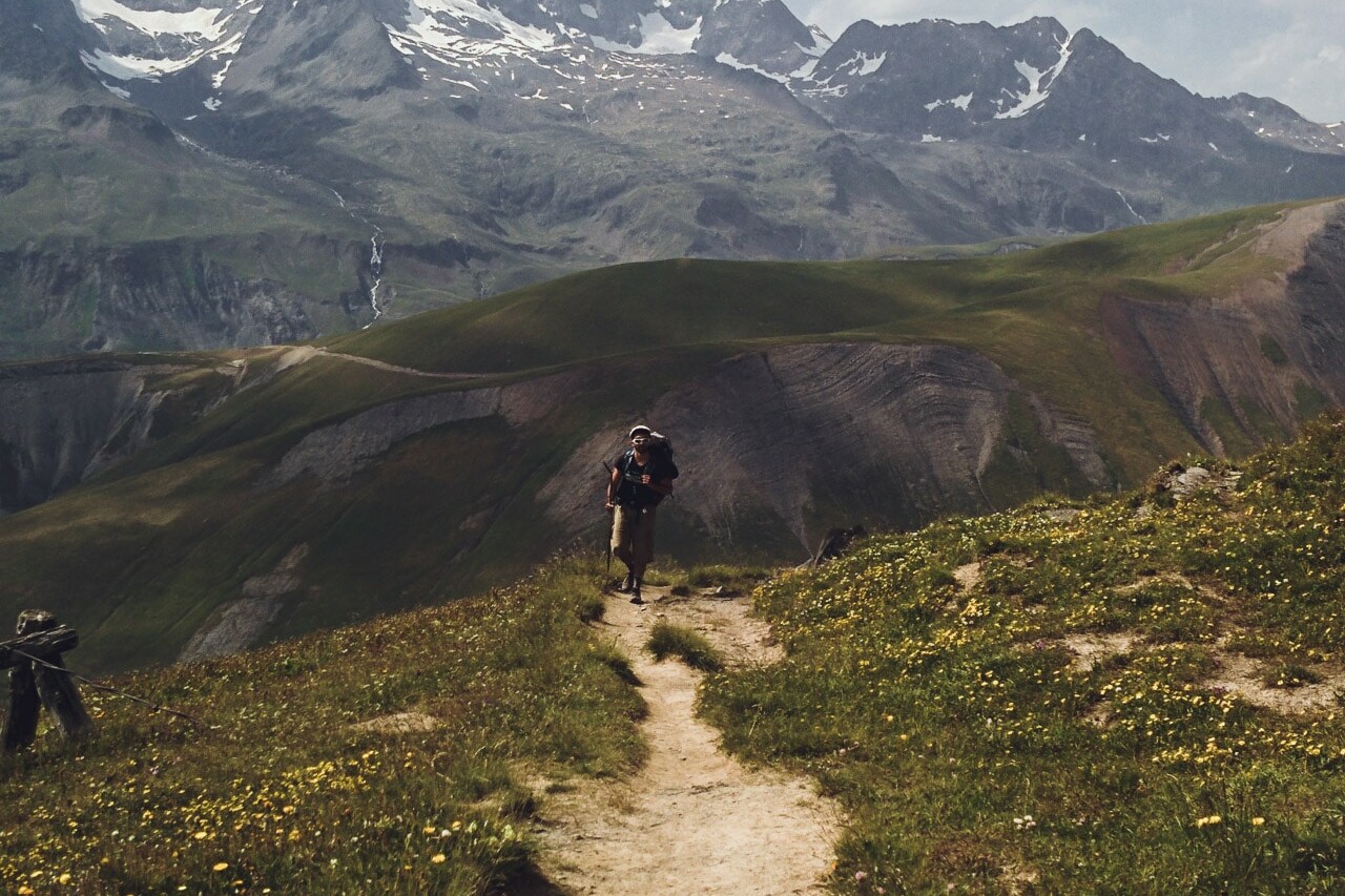 Dure la montée sous cette chaleur ..., Parc National des Ecrins