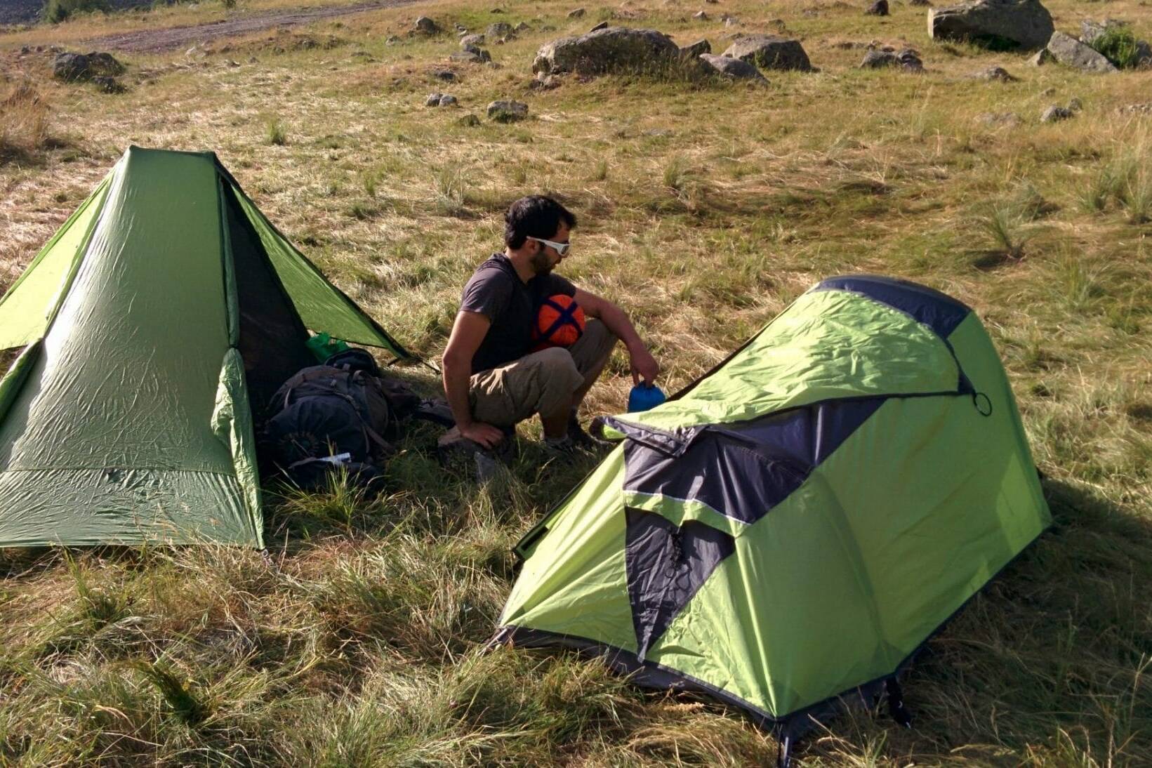Premier bivouac sous le Col de Sarenne, Parc National des Ecrins