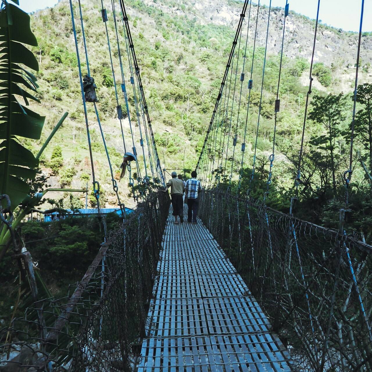 Petit pont suspendu, Népal