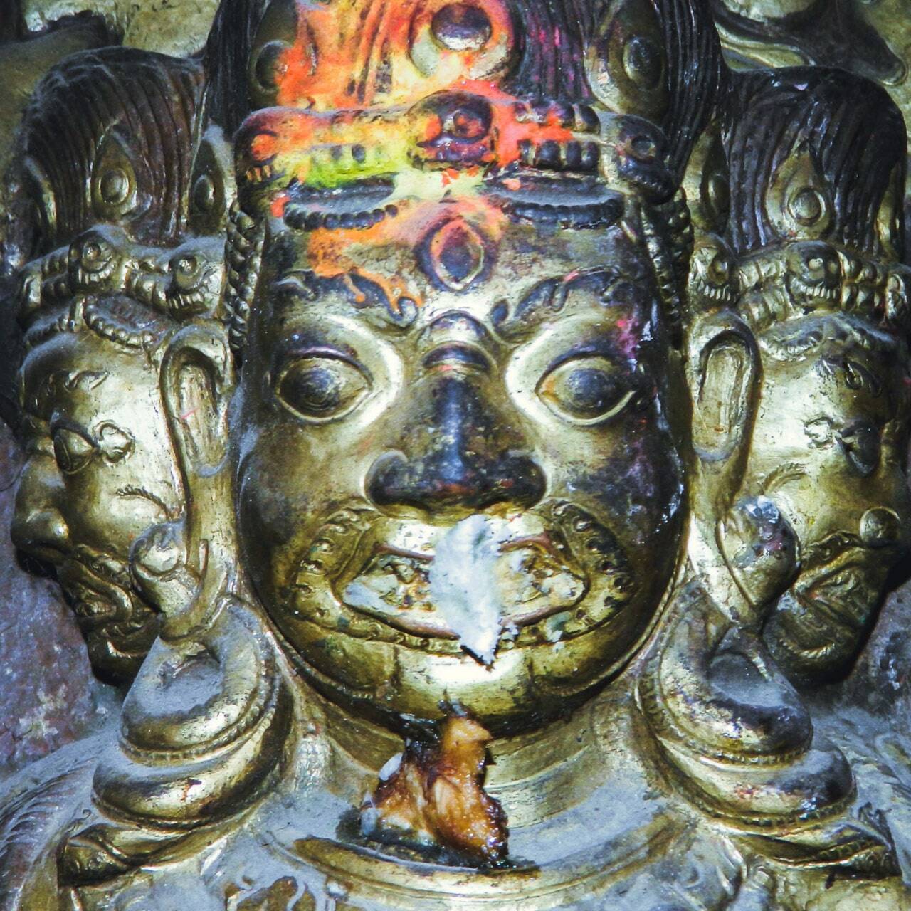 Figure religieuse à Katmandou, Népal