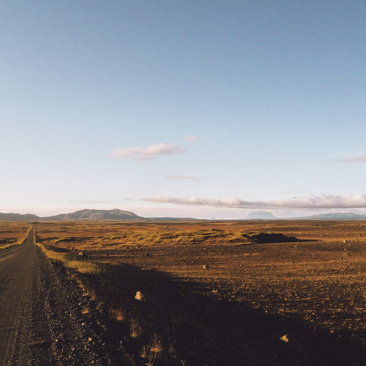 Route vers Detifoss, Islande