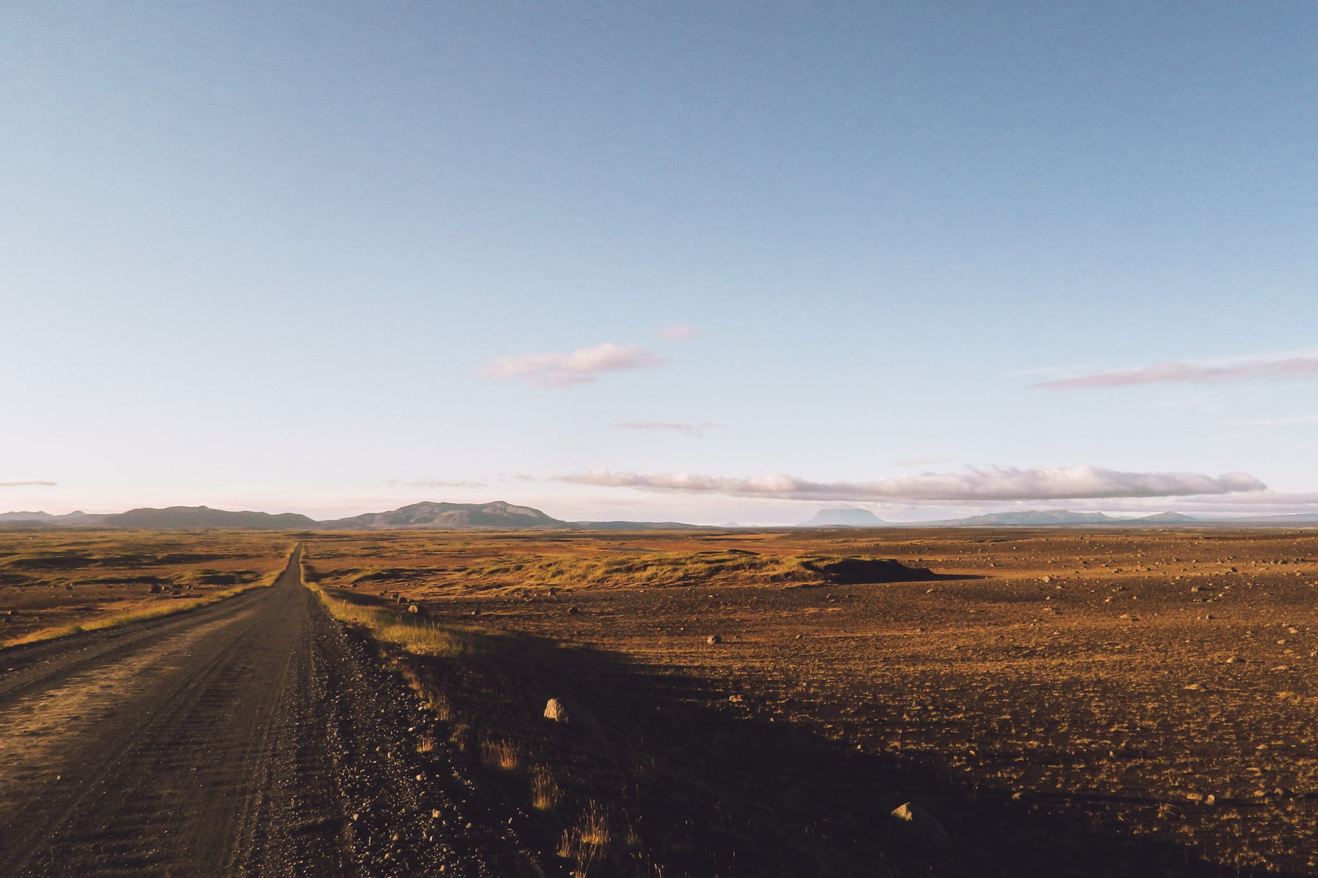 Route vers Detifoss, Islande