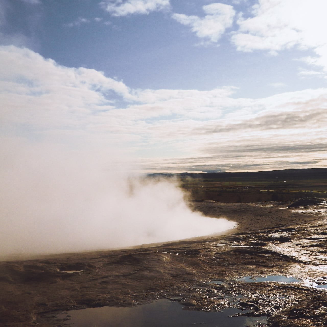 Le paisible Geysir, Islande