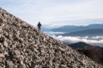 Jeff dans la montée vers le Pas de la Selle - Vercors
