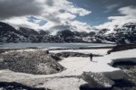 Traversée d'un pont de neige - Laponie