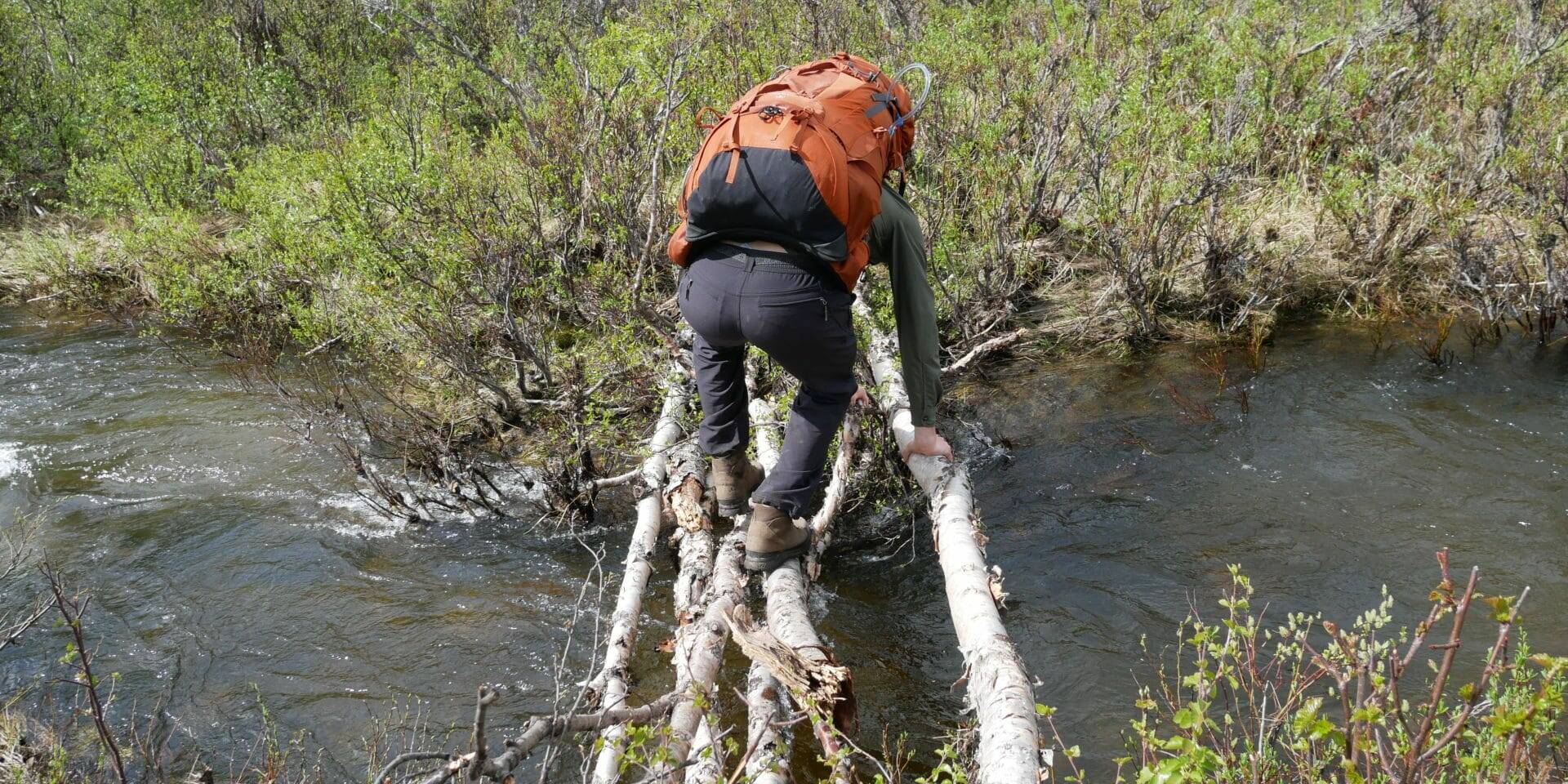 Traversée de rivière hasardeuse - Laponie