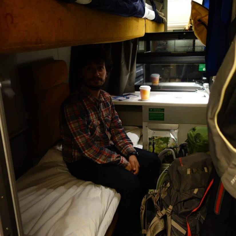 Notre cabine dans le train vers Bodø