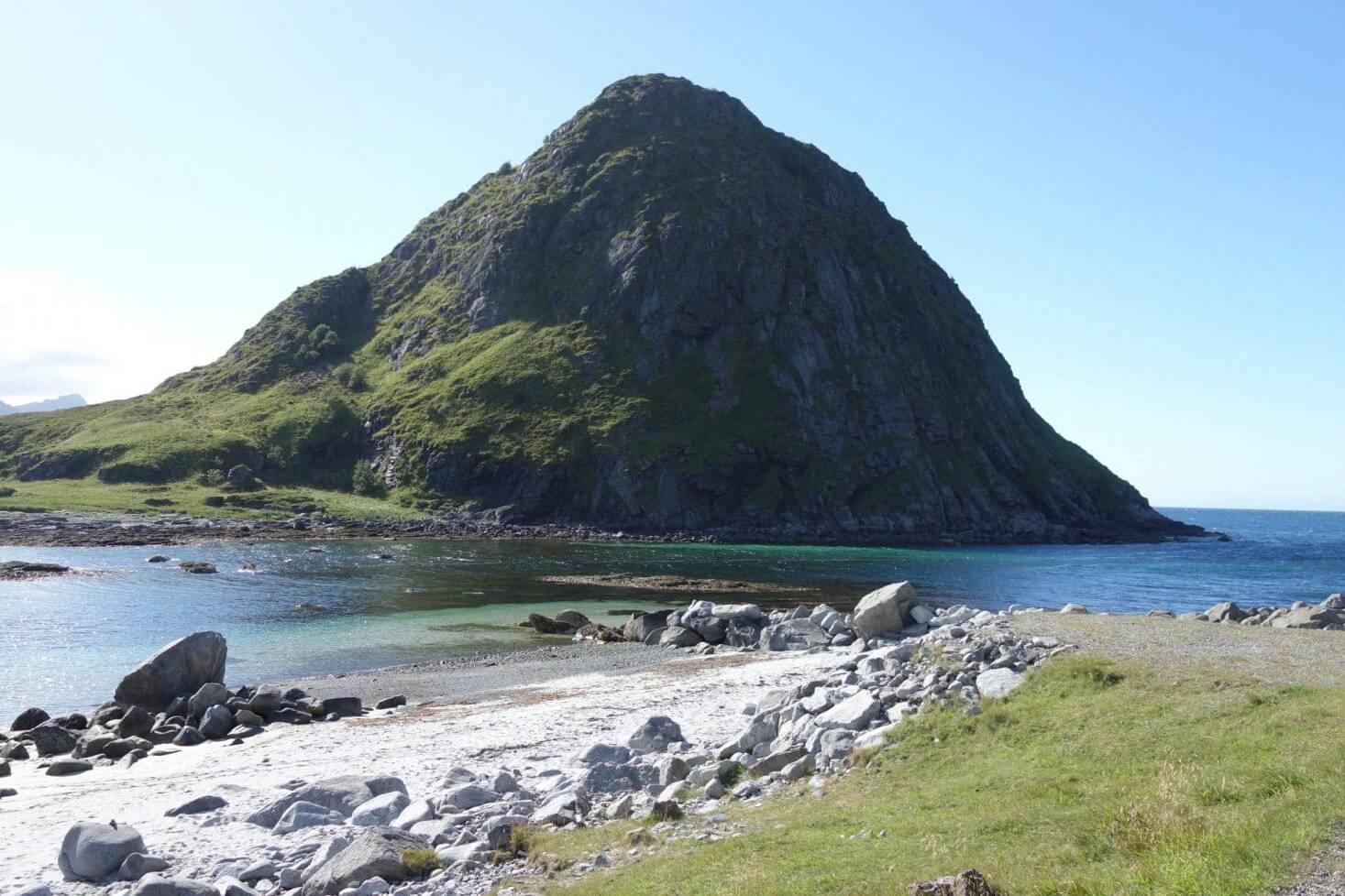 Sur le chemin vers Haukland, Iles Lofoten, Norvège