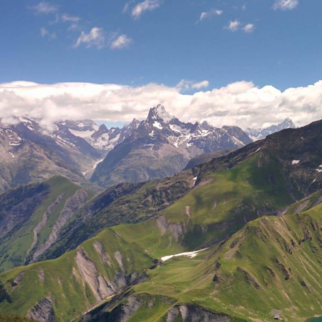 Les Ecrins depuis le Col du Vallon