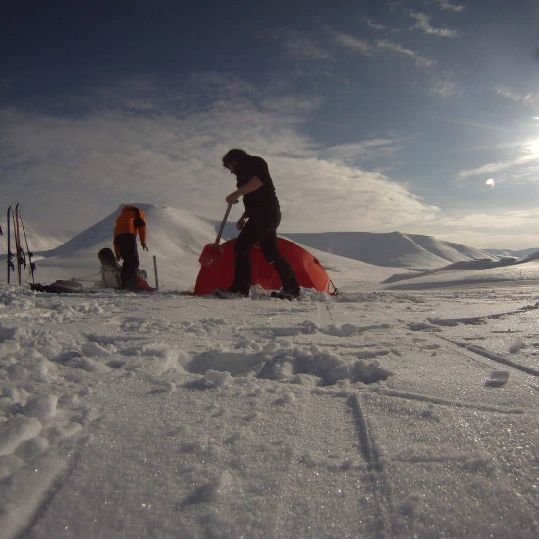 Installation du bivouac, Svalbard