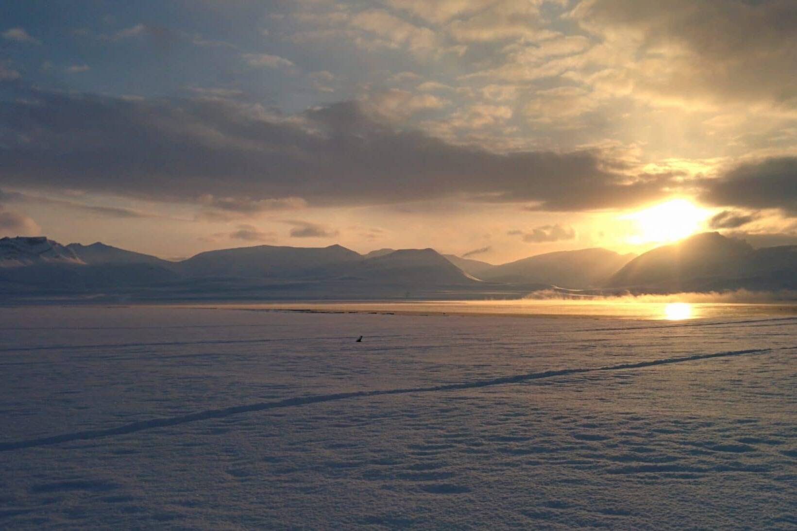 Superbe lumière du soir, Svalbard