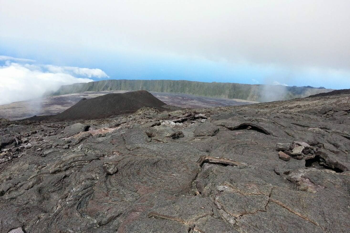 Structure volcanique dans le Piton de la Fournaise, La Réunion