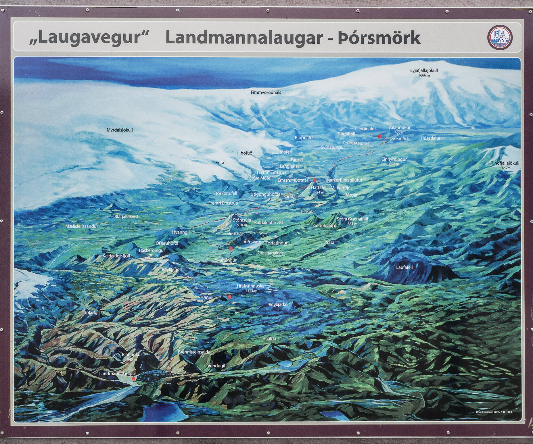 Carte du Laugavegur